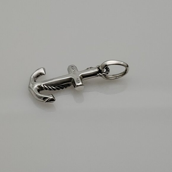 David Yurman Sterling Silver Maritime Anchor Amulet Pendant - Picture 4 of 5